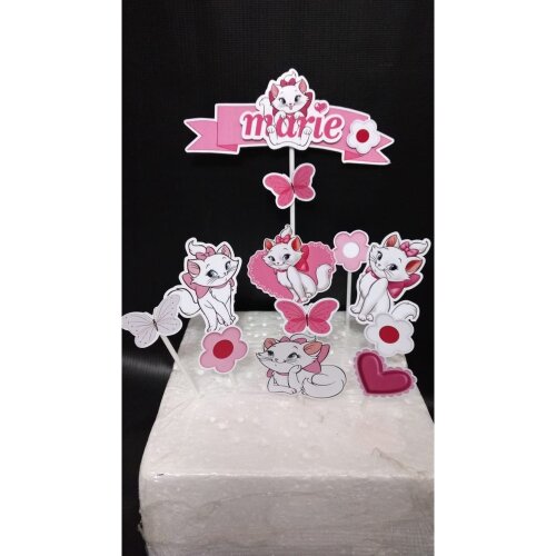Topo de bolo Gatinha Marie 03 para imprimir