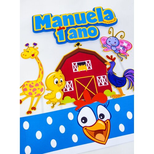 Topo de Bolo Galinha Pintadinha 11