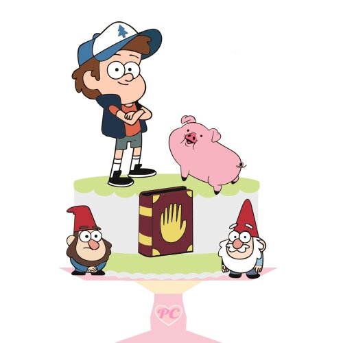 Topo de Bolo Gravity Falls 02 para imprimir