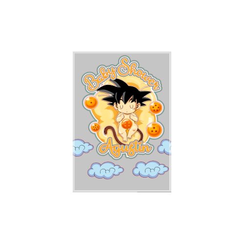 Topo de Bolo Goku 03 para imprimir