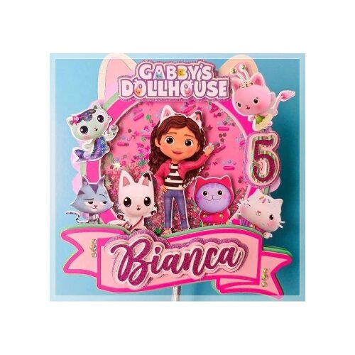 Topo de bolo 08 - A Casa mágica de Gabby a