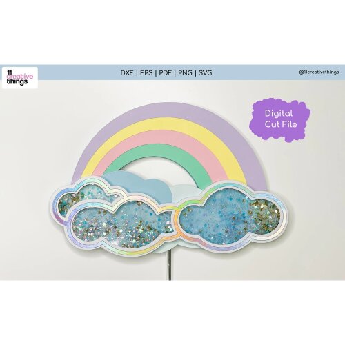 Topo de bolo 01 - Arco Iris a