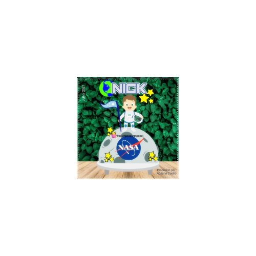Topo de bolo 36 - Astronautas a