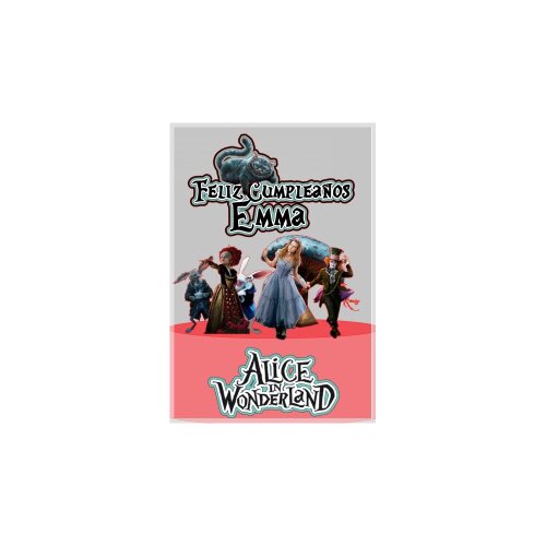 Topo de bolo 13 - Alice no Pais das Maravilhas a