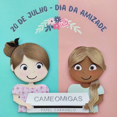 Topo de bolo 04 - Amigas a