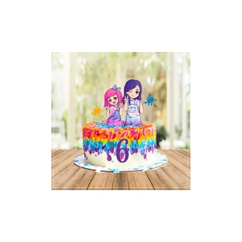 Topo de bolo 08 - Amigas a