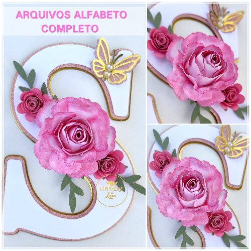 Topo de bolo 11 - Alfabeto a
