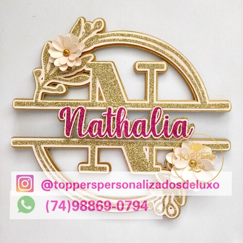 Topo de bolo 23 - Alfabeto a