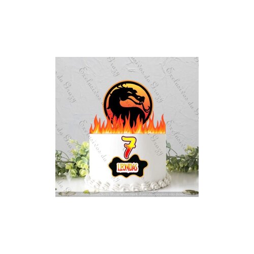 Topo de Bolo Mortal Kombat 02 Arquivo digital