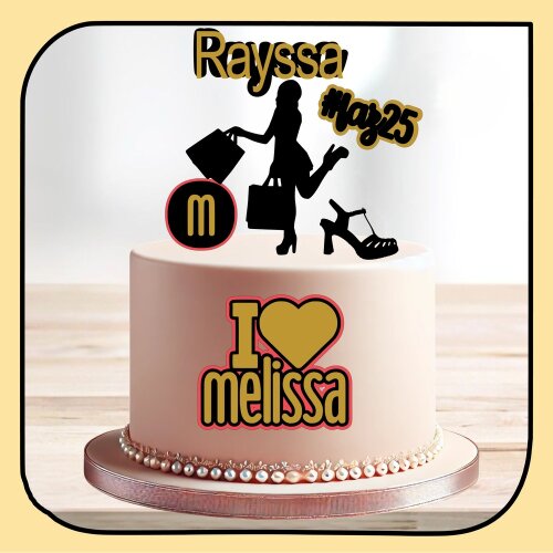 Topo de Bolo Melissa 02 Arquivo digital