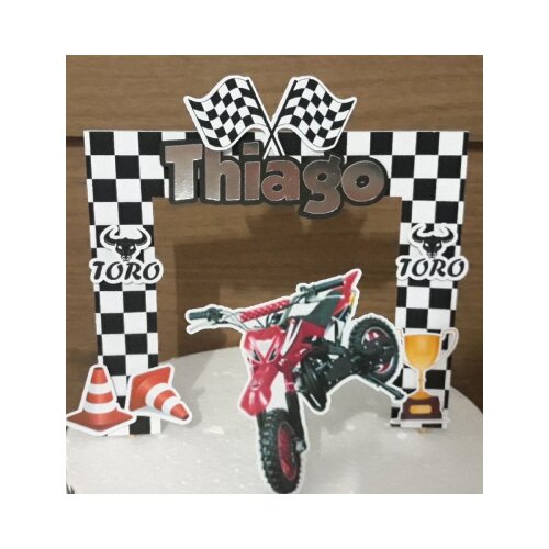Topo de Bolo Moto 13 Arquivo digital