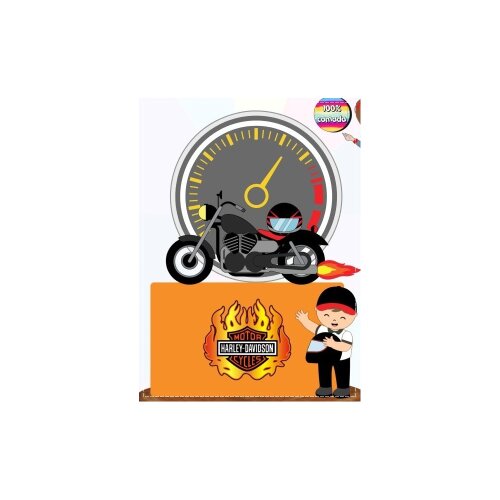 Topo de Bolo Moto 17 Arquivo digital