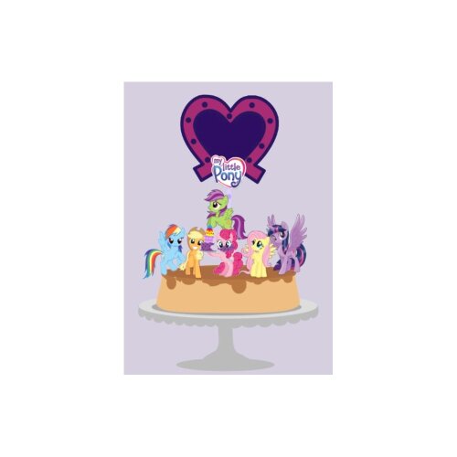 Topo de Bolo My Little Pony 02 Arquivo digital