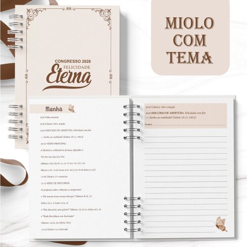 Caderno Congresso 2026 Felicidade Eterna NEUTRO COM TEMA