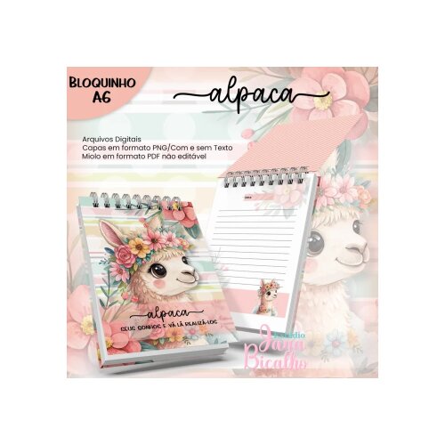 Arquivo Digital Bloquinho A6 Alpaca