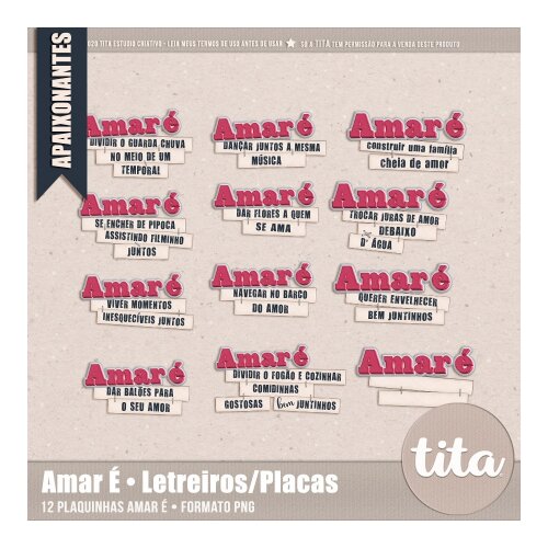 Amar É • Letreiros %3A Placas