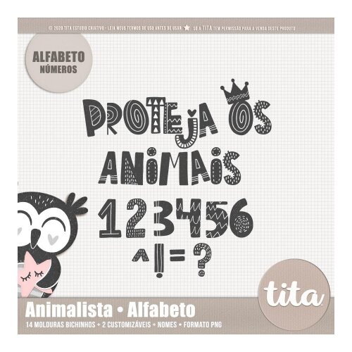Animalista - Alfabeto (Letras e Números)