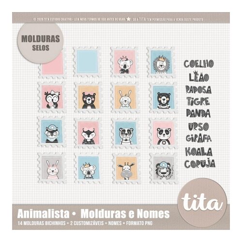 Animalista - Molduras e Nomes