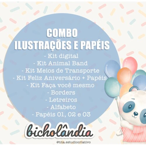 Cópia de Bicholandia Combo Ilustrações e Papeis