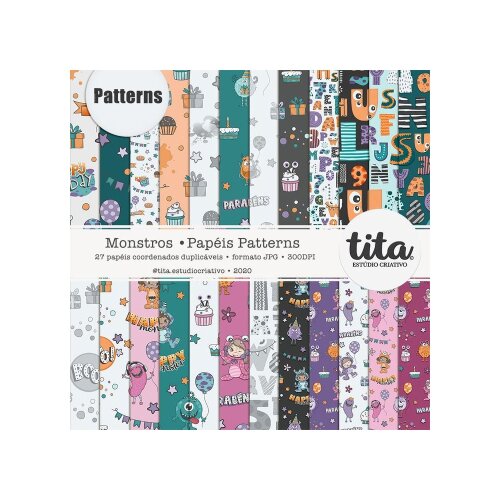 Monstros - Papéis Patterns