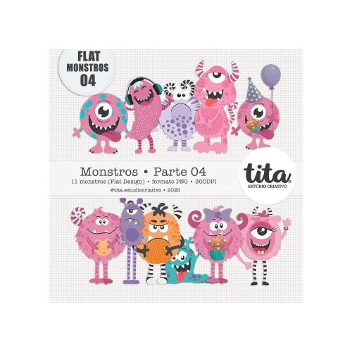 Monstros Parte 04 (Flat Design)