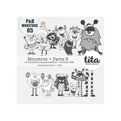 Monstros Parte 05 (Monocromático)