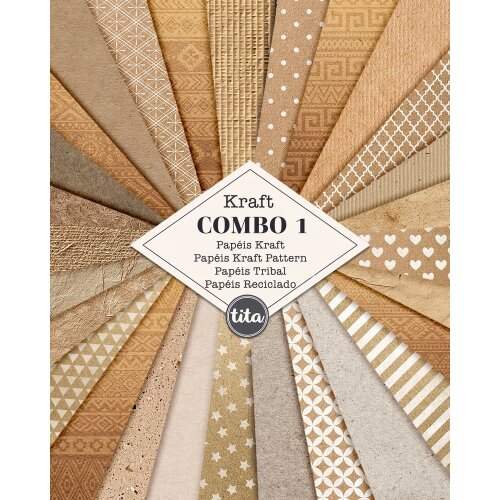 Papéis Texturas - Combo 01 - Kraft