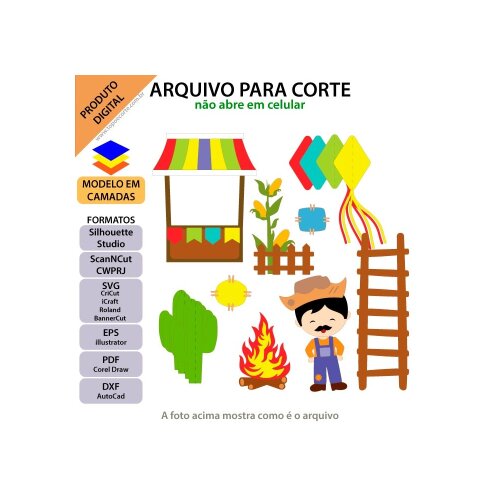 Festa Junina Menino Camadas
