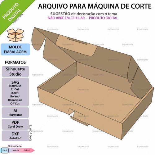Molde Caixa Montavel Silhouette 97x144x30