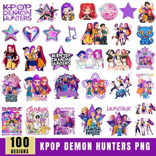 01 - Mais de 100 imagens PNG e SVG de Huntrix, Caçadoras de Demônios do K-pop