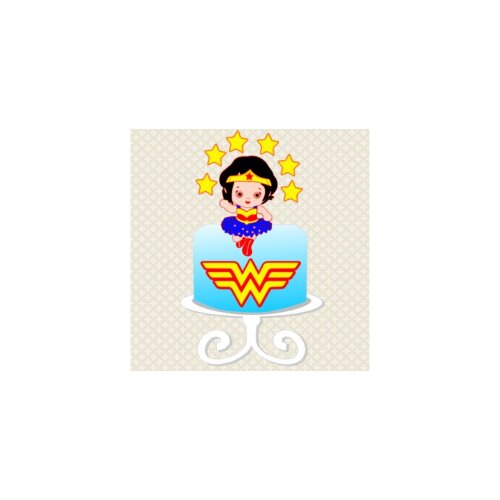 Topo de Bolo Mulher Maravilha 19 Arquivo digital