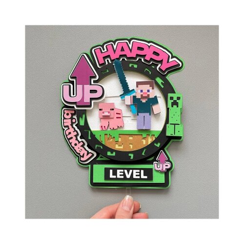 Arquivo de Corte Topo de bolo Minecraft o filme 001