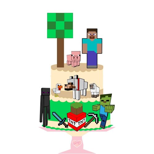Topo de Bolo Minecraft 11
