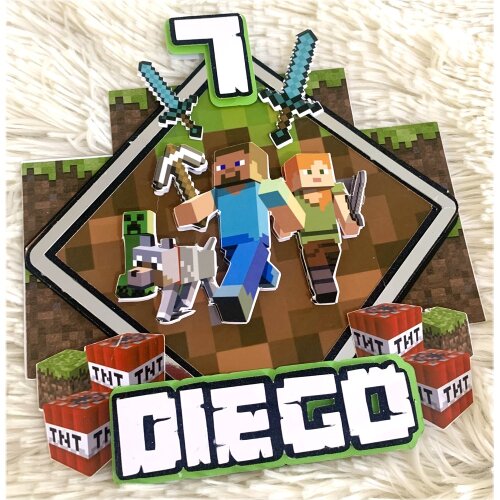 Topo de Bolo Minecraft 18