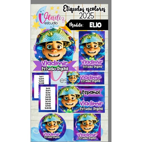 Kit Digital Etiqueta Escolar ELIO