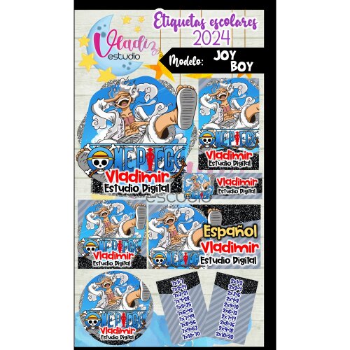 Kit Digital Etiqueta Escolar JOY BOY