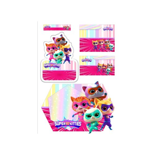 Arquivo Etiqueta Escolar Super Kitties formato ppt