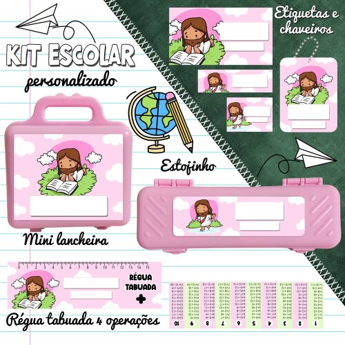 Kit Digital Etiqueta escolar para imprimir  V2 Religioso EE