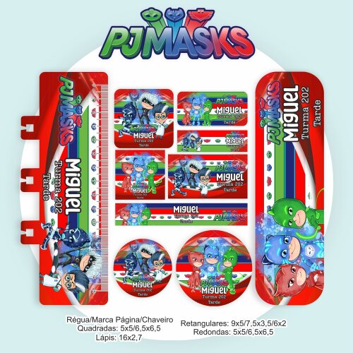 Kit Digital Etiqueta escolar para imprimir Pj Mask V5 EE