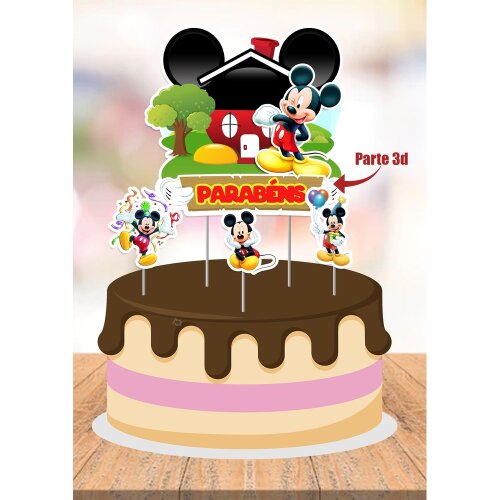 Topo de Bolo Mickey 08