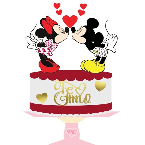 Topo de Bolo Mickey e Minnie 08