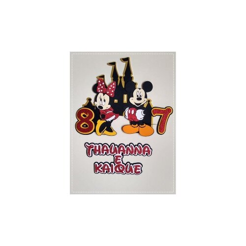 Topo de Bolo Mickey e Minnie 14