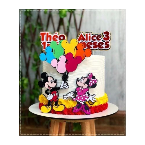 Topo de Bolo Mickey e Minnie 16