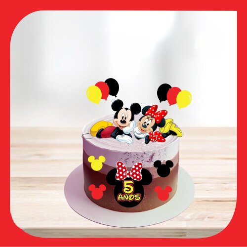Topo de Bolo Mickey e Minnie 20