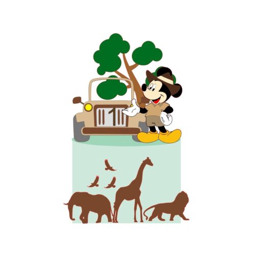 Topo de Bolo Mickey Safari 04