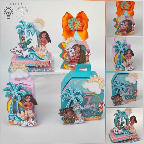 Kit festas Moana 14 para imprimir