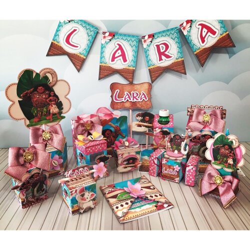 Kit festas Moana 21 para imprimir