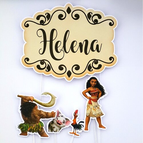 Topo de bolo Moana 27 para imprimir