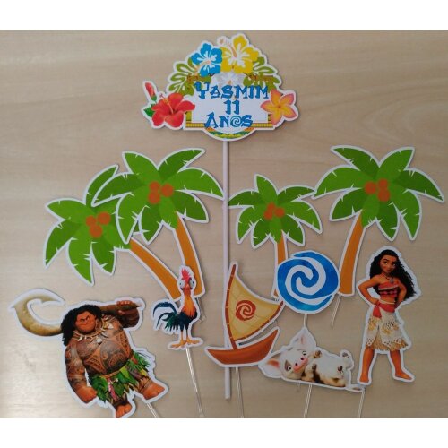 Topo de bolo Moana 29 para imprimir