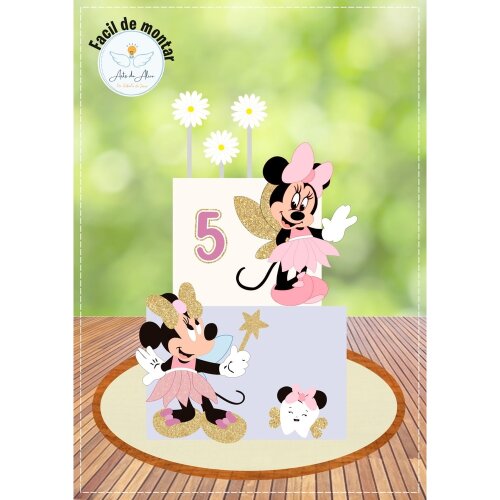 Topo de Bolo Minnie Fada 01